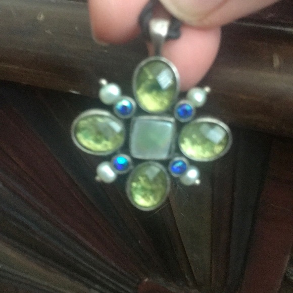 Lia Sophia pendant on black fabric cord - Picture 7 of 12